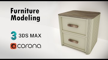3dsMax Bedside Table Modeling Design Tutorial (Scratch To Finish) - 3ds Max + Corona Render