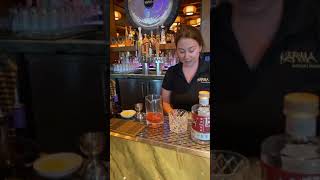 Checking out Karma Burlington's unique cocktails including the Lucky Rice Field Negroni