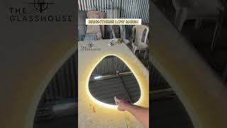 LED touch Light Mirror Glasa #glasscutting #woodworking #woodworking #wood #disposableglasscrft #art