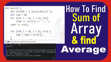 Find the Sum or Average of Array values Urdu / Hindi || C++ Programming tutorial