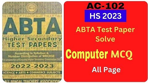 HS 2023 ABTA Computer application MCQ Answer