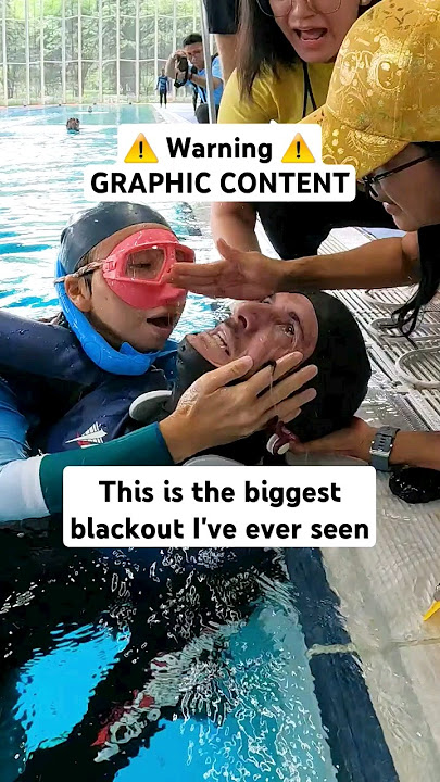 ⚠️ GRAPHIC ⚠️ FREEDIVING ACCIDENT! 😵💦 #freediving #freediver #extremesports #shorts