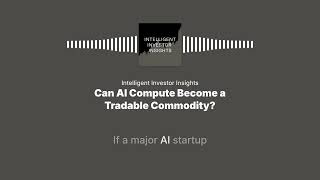 Can AI Compute Become a Tradable Commodity?