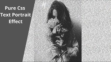 Pure Css Text Portrait Effect