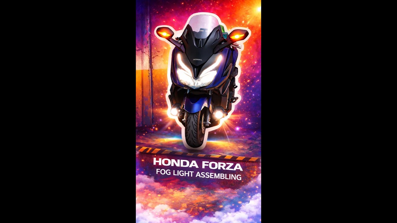 HONDA FORZA SİS FARI MONTAJI 🛵 (Honda Forza Fog Lights Assembling - Sunday in parking with my cat 🐈)