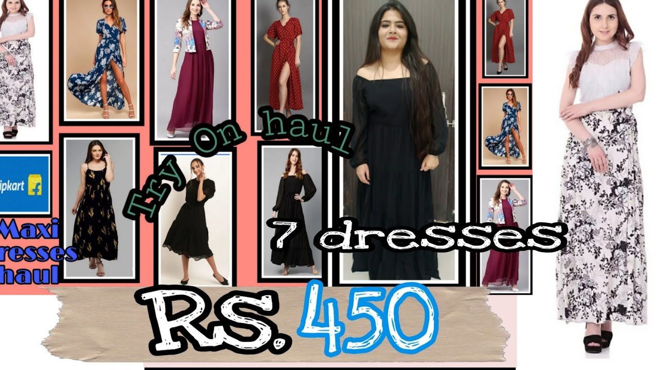 Maxi dress haul / * flipkart dresses haul 2022/ one piece flipkart haul