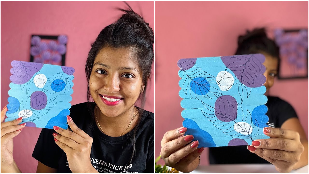 Amazing Painting Idea on Ice Cream Stick / Acrylic Colour Painting