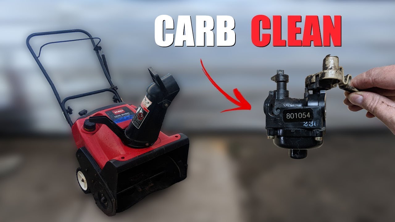 Toro CCR 2450 - How to Clean Carburetor - YouTube