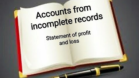 12th Accountancy / Unit-1 /  Accounts from incomplete records / Tamil /  Part-2