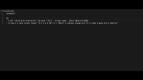 TST - Miniature #1 [Tidal Cycles livecoding]