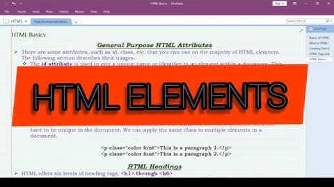 Part 2.1- HTML Headings | Paragraphs | Line Breaks | Horizontal Rule || Links || Basic HTML Elements