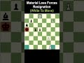Material Loss Forces Resignation | White Resigns | Puzzle 252 #shorts #youtubeshorts #viral