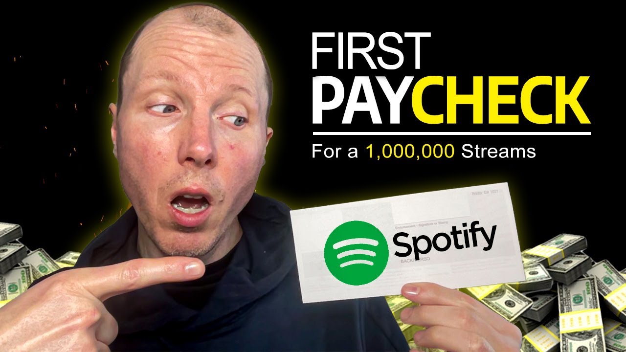 My First Spotify Paycheck For a 1,000,000 Streams!