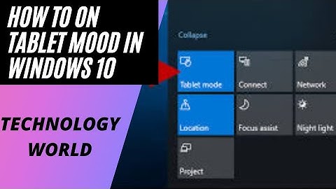 How To Turn On Tablet Mode In Windows 10 Video HD