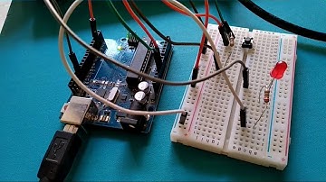 How to operate LED by Push Button (with external pull-down resistor)