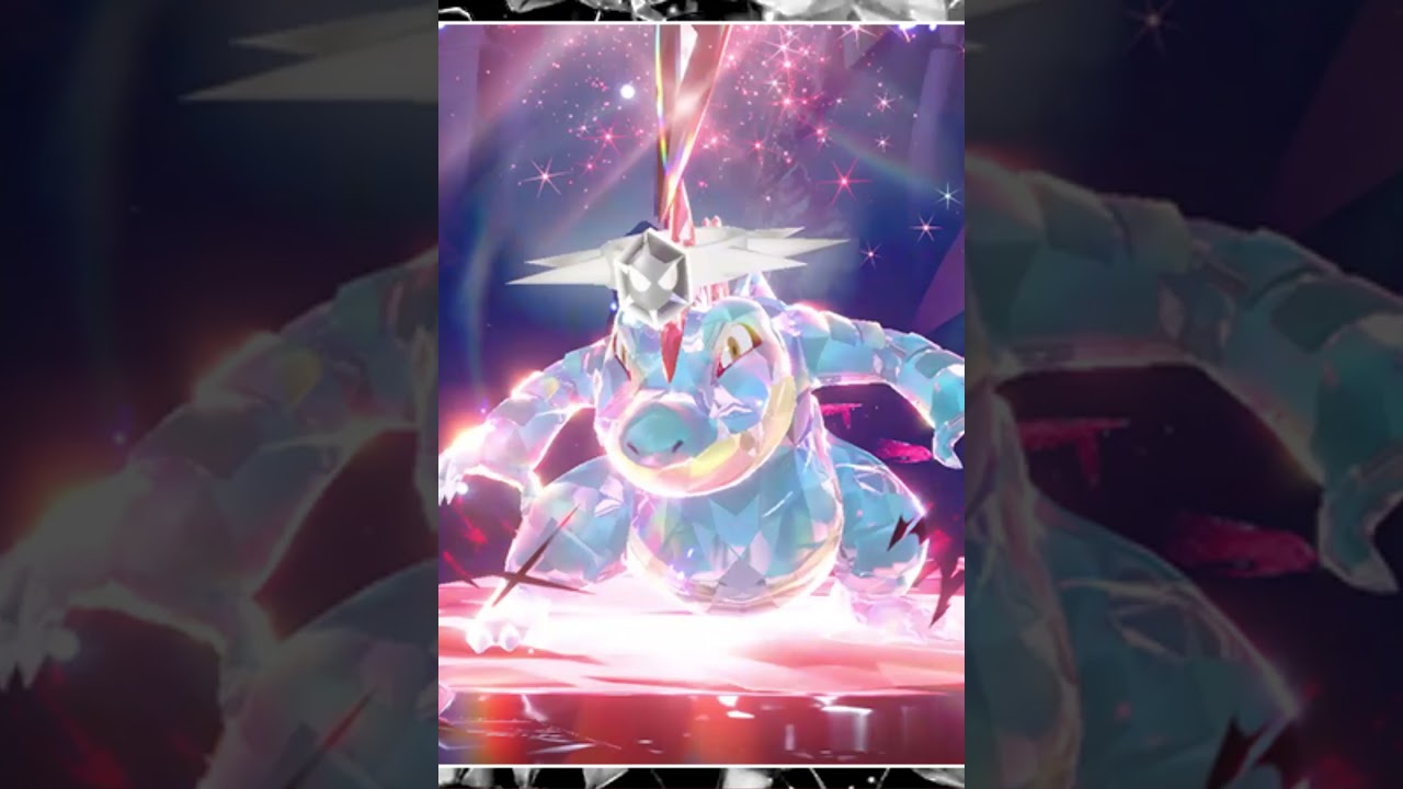 Появился покемон Тёмного типа Тера, Фералигатр!! 7-звёздочный рейдовый бой Тера! Pokémon Scarlet ...