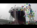 Launch Ceremony 進水式 Roll-on/Roll-off Ship RORO船 豊洋丸 内海造船 因島工場 Ja…