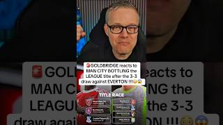 CITY BOTTLING the title to ARSENAL as they drew 3-3 to EVERTON last night in the PREMIER LEAGUE !