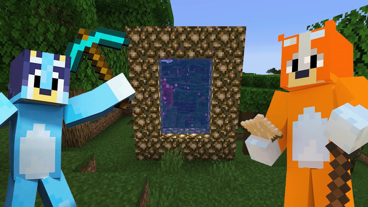 Bluey built a PORTAL to HEAVEN in Minecraft