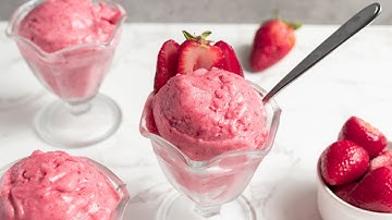 STRAWBERRY NICE CREAM – 3 INGREDIENTS DESSERT |Easy, Healthy, delicious|