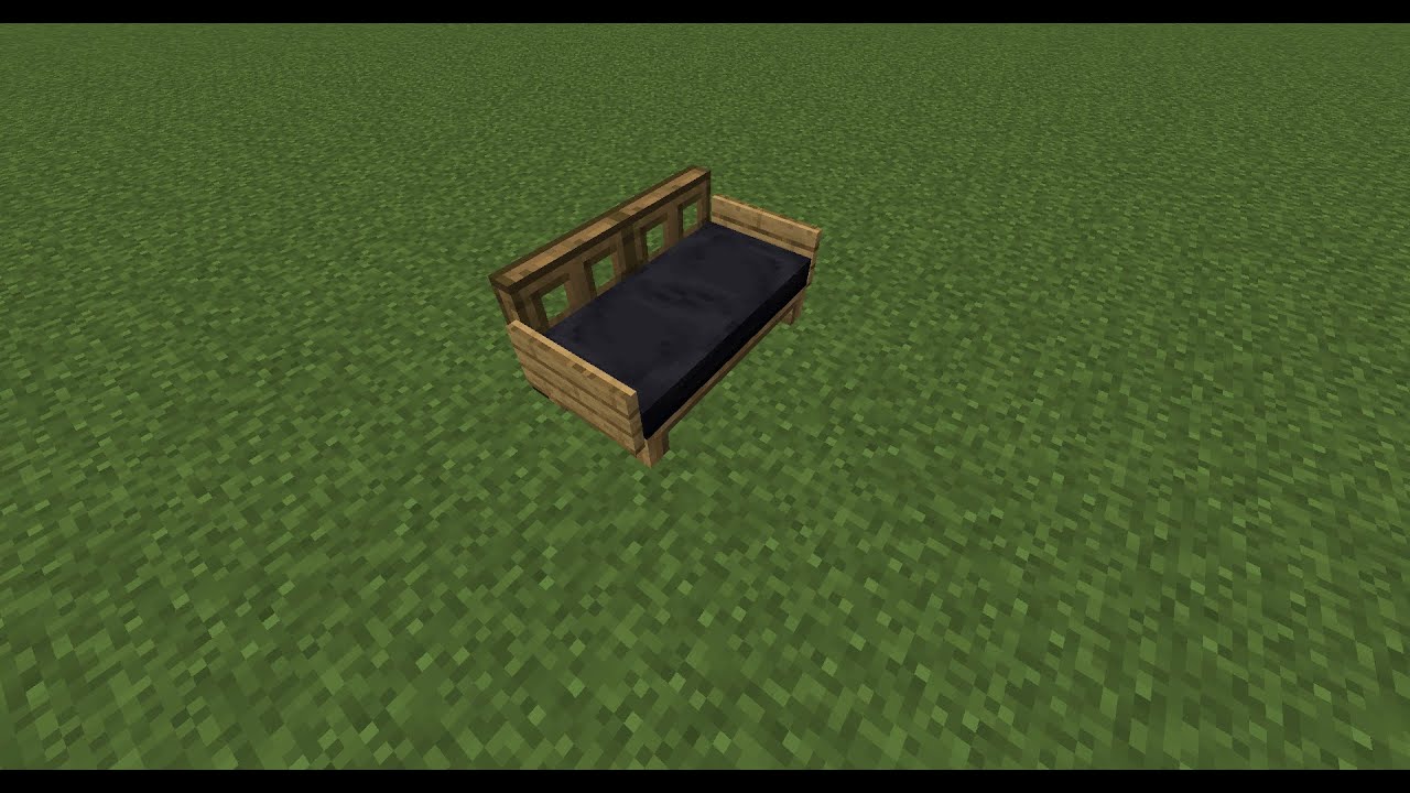 TUTO Comment faire un canapé réaliste dans minecraft (sans mod) - YouTube