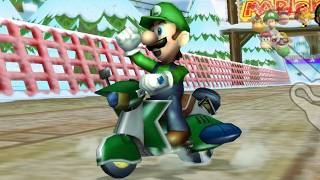 Luigi is one of the most balanced characters in Mario Kart Wii, combining speed and handling
Mario Kart Wii is a kart racing game developed and published by Nintendo for the Wii. It is the sixth installment in the Mario Kart series, and was released in April 2008. Like its previous installments, Mario Kart Wii incorporates playable characters from the Mario series, who participate in races on 32 different race tracks using specialized items to hinder opponents or gain advantages. The game features multiple single-player and multiplayer game modes including two to four person split screen. Online multiplayer was supported until the discontinuation of Nintendo Wi-Fi Connection in May 2014. Mario Kart Wii uses the Wii Remotes motion-controls to provide intuitive and conventional steering controls. Each copy of the game was bundled with the Wii Wheel accessory to augment this feature and mimic a steering wheel.
Mario Kart Wii Gameplay and Walkthrough on the Dolphin emulator. #mariokart #mariokartwii #nintendo #gaming #mario #gameplay #gameplaywalkthrough #gameplayvideo #walkthrough #walkthroughgameplay #letsplay #dolphinemulator
Mario Kart Wii is a kart racing game featuring single-player and multiplayer modes. The players control one of many selectable Mario franchise characters and participate in races or battles using go-karts or bikes on courses thematically based on locations from the Mario franchise. During gameplay, the player views the action from a third-person perspective that tracks the player from behind their kart.
The game features eight cups - sets of four different tracks - for a total of 32 unique tracks. Half of the courses are new, while the other half are remakes of courses from prior Mario Kart games.
Mario Kart Wii features multiple game modes: Grand Prix, Time Trials, Versus, and Battle. All modes support single-player gameplay; Versus and Battle support local multiplayer for up to four players, with or without computer-controlled players. Luigi is one of the most balanced characters in Mario Kart Wii, combining speed and handling