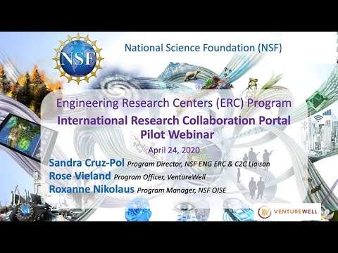 Webinar about the NSF Portal for International Collaboration Research Resources