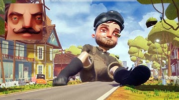Hello Neighbor - My New Neighbor Big Aaron Grave Digger Act 2 Trampoline Gameplay Walkthrough