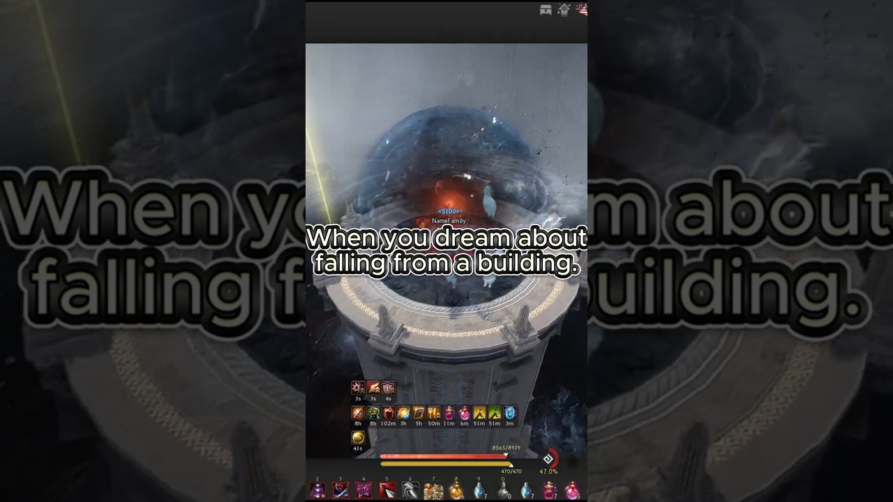 When you dream about falling from a building 