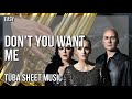 SUPER EASY Tuba Sheet Music: How to play Don't You Want Me  by The Human League