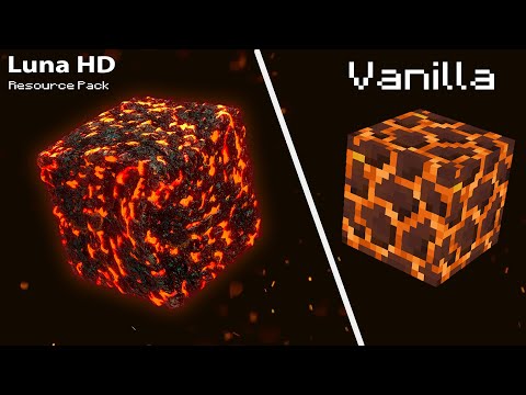 Luna HD vs Vanilla Minecraft [60 FPS]