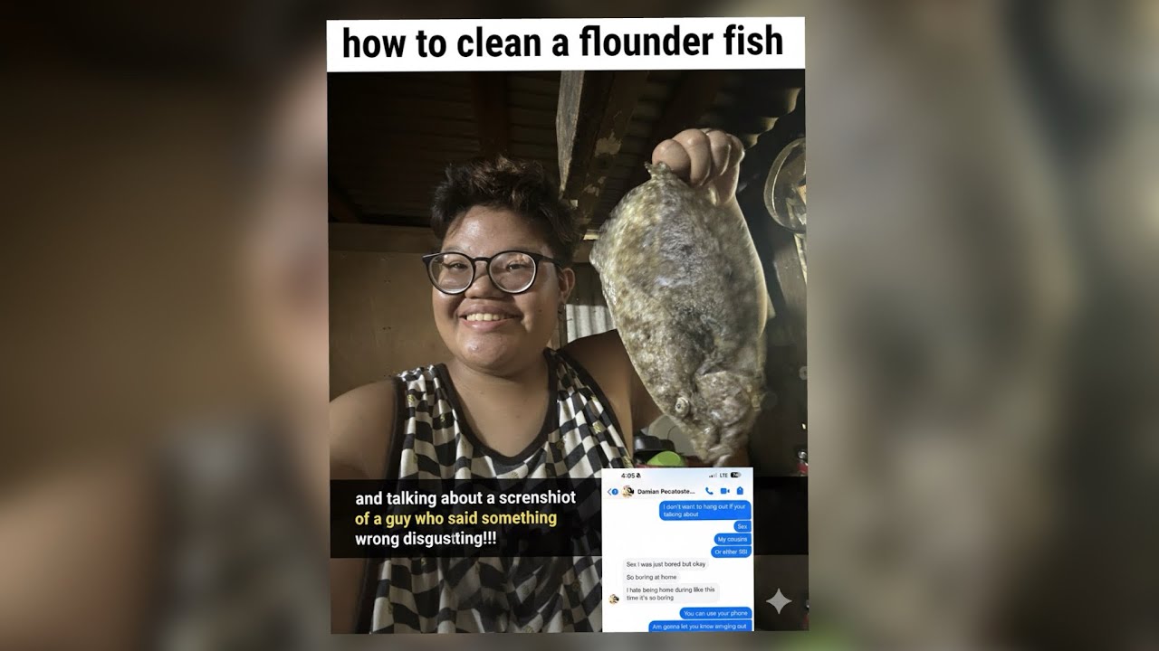 BIGBIRD SHOWS HOW TO CLEAN A FLOUNDER FISH AND TALKS ABOUT A SCREENSHOT GUY WHO SAID SOMETHING!!