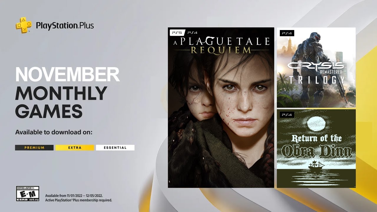 PlayStation Plus Extra and Premium games for November 2022