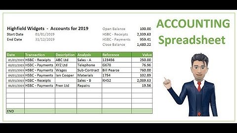 Accounting Spreadsheet  [Excel Template] Create it in 15 minutes