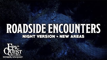 Animated DND Battle Map | Roadside Encounters Night Version 4K | Foundry & Roll20