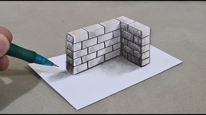 Drawing Round Hole with Only One Pencil - 3D Art by Vamos 