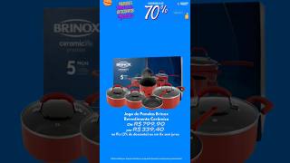 Jogo de Panelas Brinox Revestimento Cerâmico em Oferta por tempo limitado shorts magalu