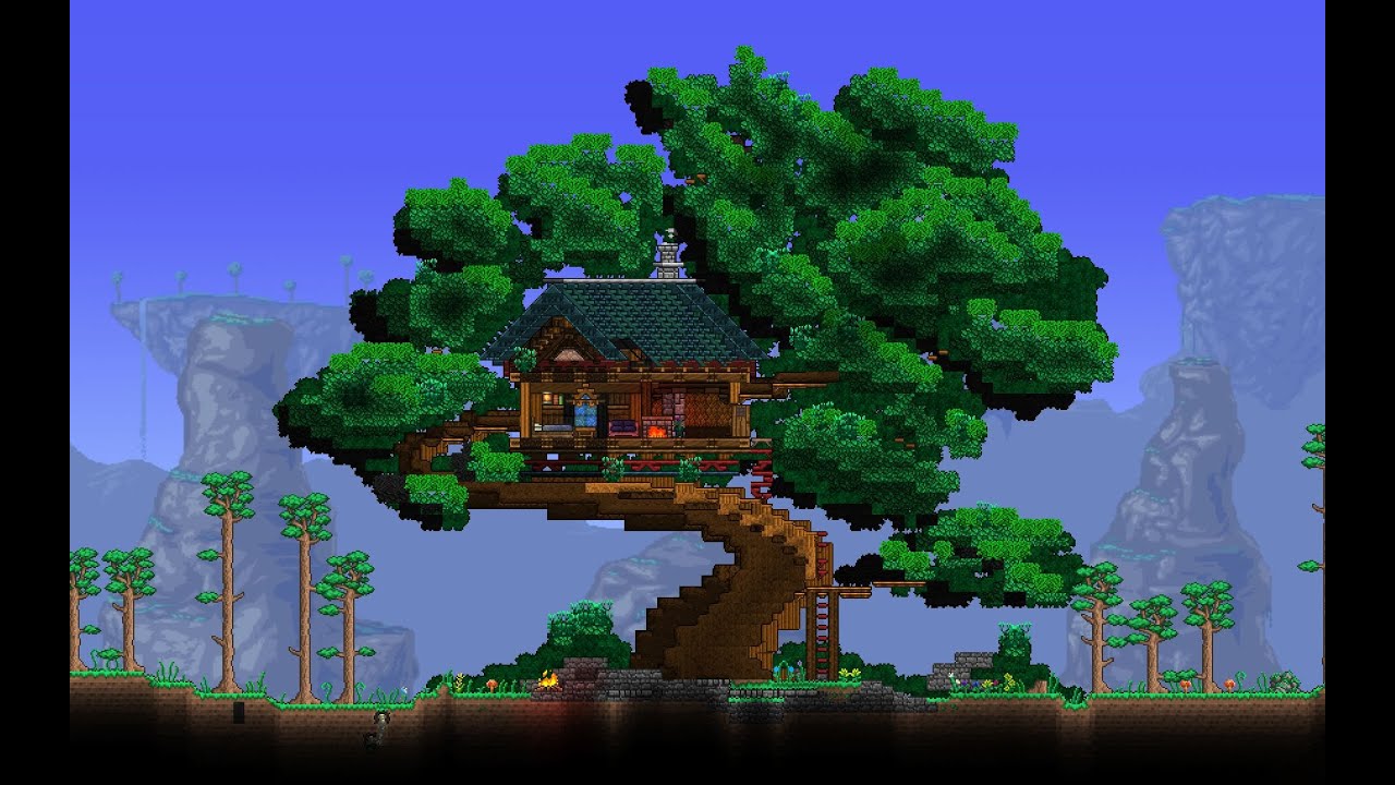Try a Tree House! Terraria Speedbuild YouTube