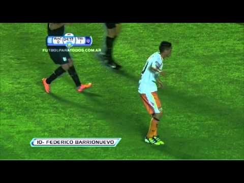 Histórico gol de Barrionuevo que le dio la victoria a Tristán Suárez ante Racing (gentileza de Fútbol Para Todos)