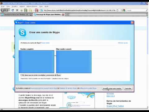 Crear un compte a Skype.