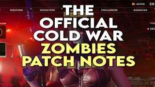 OFFICIAL PATCH NOTES for COLD WAR ZOMBIES Update Feb 3rd on Black Ops Cold War. #SHORTS Wealth