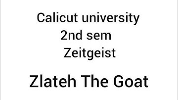 calicut university| 2nd sem| zeitgeist |ZLATEH THE GOAT| part 1 |summary |