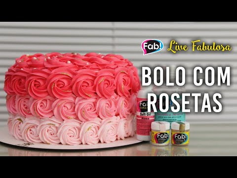 Vem decorar esse bolo feminino com rosetas comigo. #bolocomrosetas