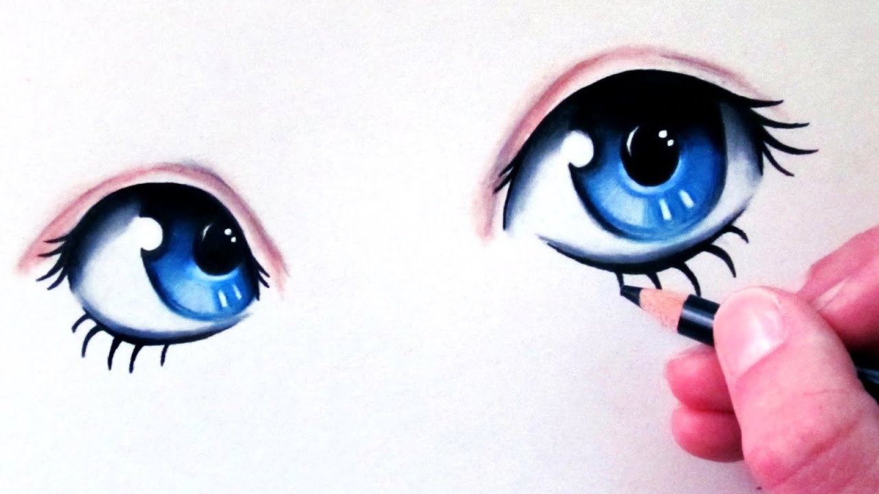 How to draw a realistic anime eyes under 30 seconds! Secret artist tip