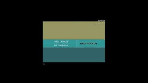 Andy Foulds flash website in 1999