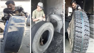 How To Change Ringtread On Tyre Casing By Recap | The Most Amazing Process Of Retreading Old Tyre |