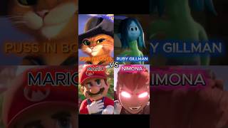 Nimona Vs Ruby Gillman Vs Puss In Boots Vs Mario