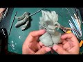 small sculpture bust of gogetaº time-lapse