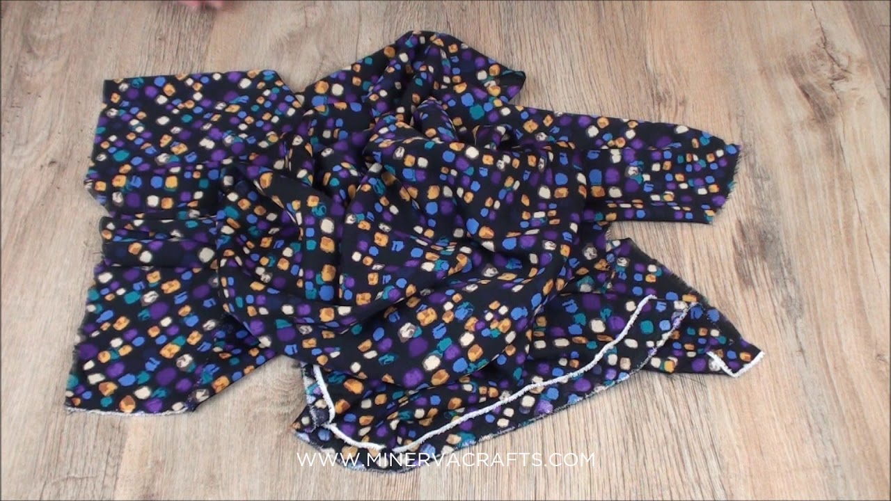 Printed Crepe Fabric Purple 