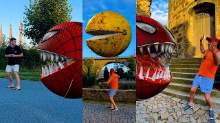 Angry Pacman Game Over | Monster Pacman in Real Life | Spider-Man Pacman vs Dad | Shorts COMPILATION